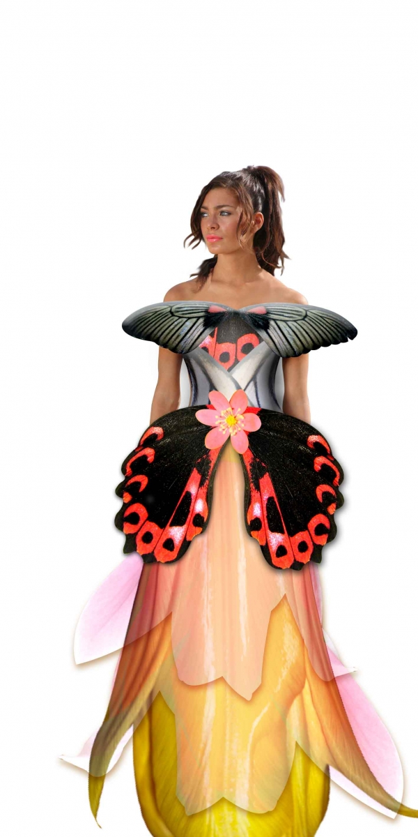 Creation of Flower dress: Step 5